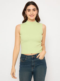 Madame - Lime Green Sleeveless Sweater