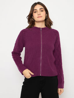Madame - Zipped Purple Sweater