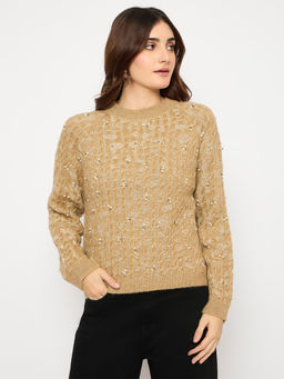Madame - Beige Woven Sweater