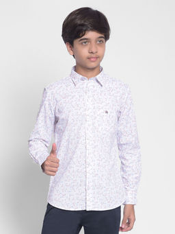 CRIMSOUNE CLUB - Boys White Printed Shirt