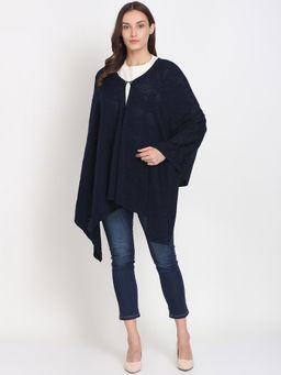 KnitStudio - Navy Blue Woven Knitted Shawl