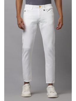 Allen Solly - Men White Slim Fit Dark Wash Jeans