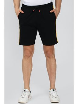 Peter England - Men Black Solid Regular Fit Casual Shorts