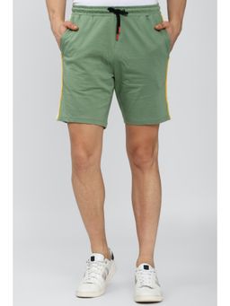 Peter England - Men Green Solid Regular Fit Casual Shorts