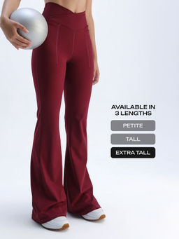 Cava Athleisure - Maroon Extra Tall Hourglass Bootcut Trackpant