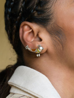 Shaya by CaratLane - Paakhi Earrings in Oxidised 925 Silver