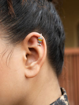 Shaya by CaratLane - Kolshi Ear Clips in Oxidised 925 Silver