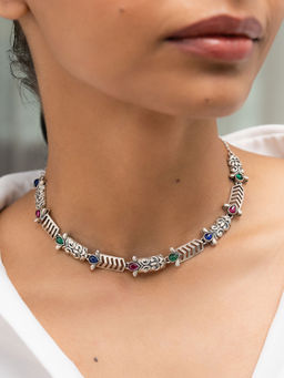 Shaya by CaratLane - Feeling Suroop Oxidised Necklace in 925 Silver
