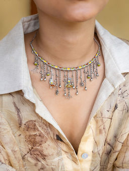 Shaya by CaratLane - Ashwa o Naari Necklace in Oxidised 925 Silver
