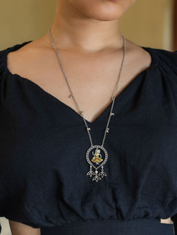 Shaya by CaratLane - 925 Silver Shaya by CaratLane Nartaki Necklace in Oxidised