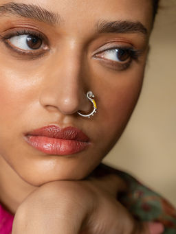 Shaya by CaratLane - 925 Silver Shaya by CaratLane Pakkhi Nose Ring in Oxidised