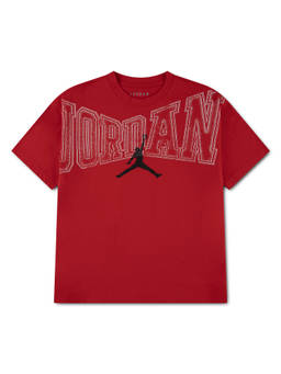 Jordan - Boys Red Typography Tapout T-shirt