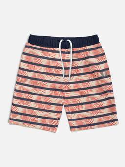 HELLCAT - Trendy Navy Blue Striped Printed Shorts for Girls