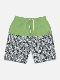 HELLCAT - Trendy Jade Green Printed Shorts for Girls