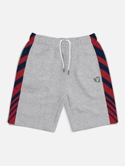 HELLCAT - Trendy Grey Color-Blocked Printed Shorts for Girls