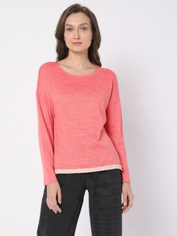 VERO MODA - Pink Long Sleeved T shirt