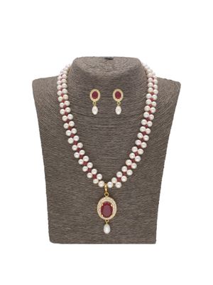 Buy Sri Jagdamba Pearls Timeless Elegance Pearl Necklace Set online