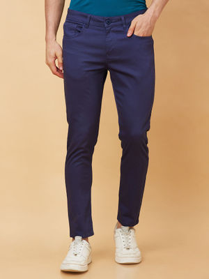 Blue Cropped Fit Men's Chinos by Being Human Clothing