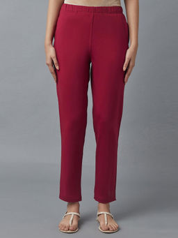 Elleven - Eleven Red Cotton Lycra Jersey Pants