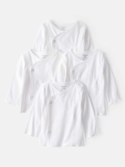 Carter's - Infant Girls Long-Sleeve Side Snap T-Shirt - White (Pack of 4)