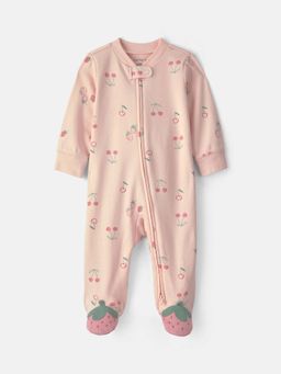 Carter's - Infant Girls Strawberry Snug Fit Sleep & Play Sleepsuit - Pink