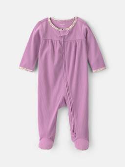 Carter's - Infant Girls Floral Snug Fit Sleep & Play Sleepsuit - Purple