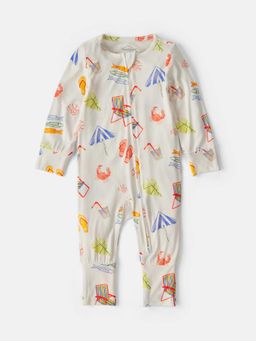 Carter's - Infant Boys Beach Purelysoft™ Snug Fit Sleep & Play Sleepsuit - White