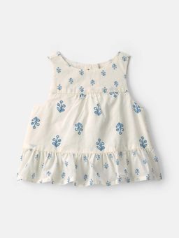 Oshkosh B'gosh - Infant Girls Floral Pelum Top - White
