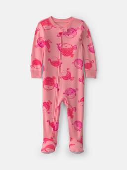 Carter's - Infant Girls Pufferfish 100% Cotton Sleepsuit - Pink