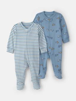 Carter's - Infant Boys Construction Sleep & Play Sleepsuit - Blue (Pack of 2)