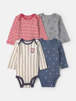 Carter's - Infant Boys Sports Long-Sleeve Bodysuits (Pack of 4)