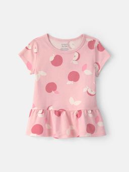 Carter's - Toddler Girls Apple Relaxed Peplum Top - Pink
