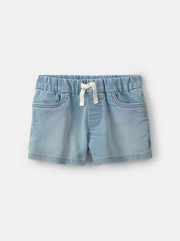 Oshkosh B'gosh - Toddler Girls French Terry Knit Shorts - Light Wash - Blue