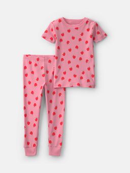 Carter's - Toddler Girls Apple 100% Cotton Pyjamas Set - Pink
