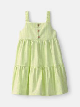 Carter's - Toddler Girls Tiered Dress - Green
