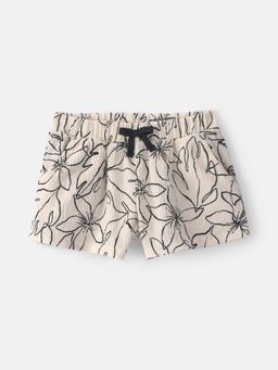 Carter's - Toddler Girls Floral Crinkle Shorts -White