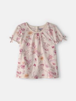 Oshkosh B'gosh - Toddler Girls Floral Puff-Sleeve Top - Pink
