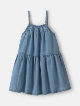 Oshkosh B'gosh - Toddler Girls Chambray Sleeveless Dress - Blue