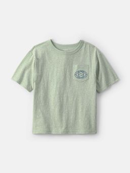 Oshkosh B'gosh - Kids Boys 'Go Your Own Way' Surf Graphic T-Shirt - Green
