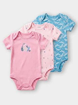 Carter's - Baby Girl Organic Cotton Bodysuits In Animal Print (Pack of 3)