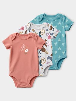 Carter's - Baby Girl Organic Cotton Bodysuits In Animal Print (Pack of 3)