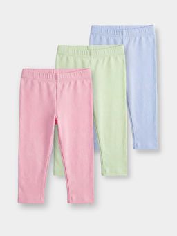 Carter's - Baby Girl Organic Cotton Leggings In Assorted Solid Colors (Pack of 3)