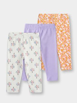 Carter's - Baby Girl Organic Cotton Leggings In Assorted Prints (Pack of 3)