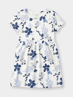 Carter's - Toddler Girl Organic Cotton Knitted Dress In Floral Print