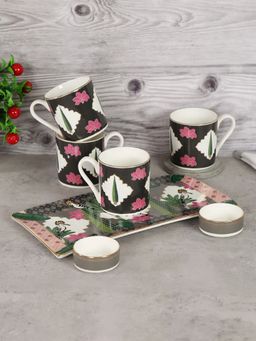 India Circus by Krsnaa Mehta - Cacatua Galeritas Realm Snack Platter and Coffee Mug Set