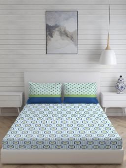 Layers - Colorado Cotton Rich 225 TC Bedsheet Set (Blue)