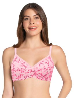 Amante - Cotton Casual Non Wired Lightly Padded Non-Wired T-Shirt Bra-Pink