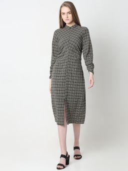 VERO MODA - Black Printed Midi Dress