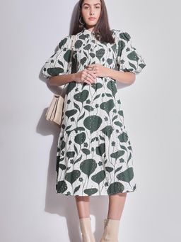 VERO MODA - Green Printed Dress