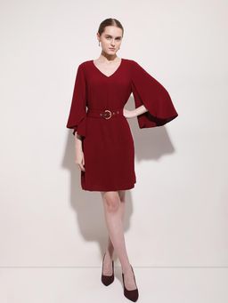 VERO MODA - Red V-Neck Mini Dress (Set of 2)